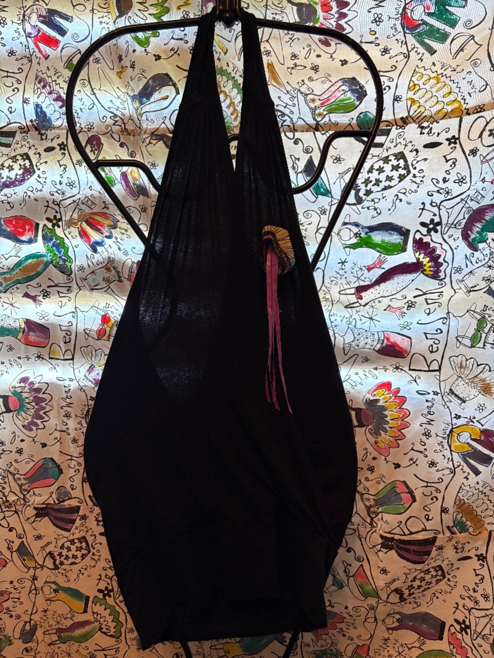 Italian made halter with flower detail